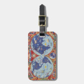 世界のエールフランスの地図 ラゲッジタグ (正面縦)