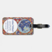 世界のエールフランスの地図 ラゲッジタグ (裏面横)