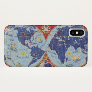 世界のエールフランスの地図 iPhone X ケース