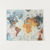 世界のエール・アフリックの地図 タペストリー (正面(横))