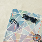 世界のエール・アフリックの地図 ビーチタオル (インサイチュ)