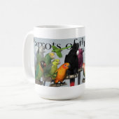 世界のオウム コーヒーマグカップ (正面左)
