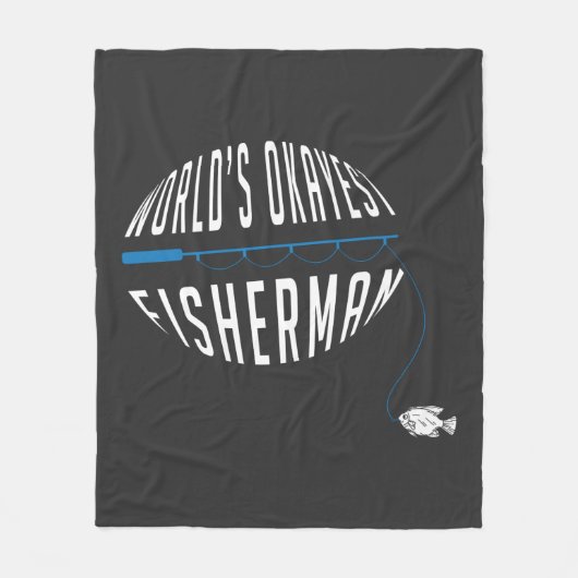 世界のオカイスト漁師 フリースブランケット (正面)