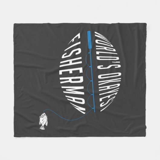 世界のオカイスト漁師 フリースブランケット (正面(横))