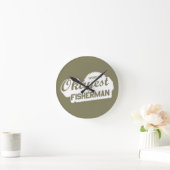 世界のオカイスト漁師 ラウンド壁時計 (ホーム)