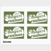 世界のオカイスト漁師 長方形シール (シート)