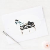 世界のオパールの首都コベル・ペディ 楕円形シール (封筒)