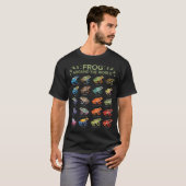 世界のカエル 教育的な種類 Tシャツ (正面フル)