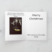 世界のカスタマイズ可能なクリスマスへの喜び シーズンカード (内部)