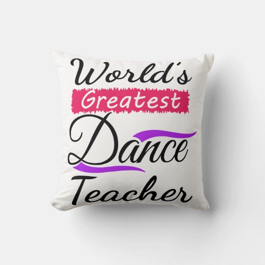 世界のカスタムのダンサーのすばらしいダンスの先生 クッション (正面)