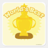 世界のカス最高のタマイズデザイン! スクエアシール (正面)