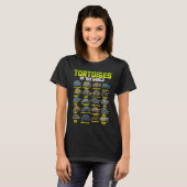 世界のカメ リクガメ ペット 動物 Tシャツ (正面フル)