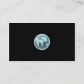 世界のガラス地球、ここのあなたの名前、 名刺 (裏面)