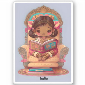 世界のガールズ読 – インド シール