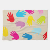 世界のキッチンタオルの周りの手 キッチンタオル (横)