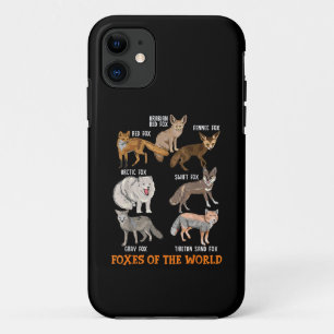 世界のキツネ 面白いキツネグッズ 動物教育 iPhone 11 ケース