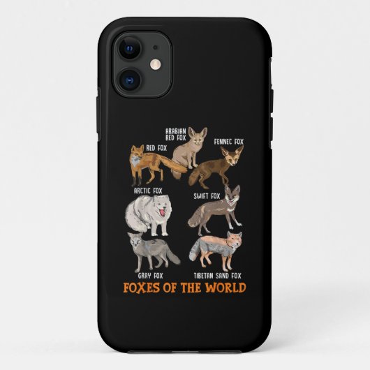 世界のキツネ 面白いキツネグッズ 動物教育 Case-Mate iPhoneケース (裏面)