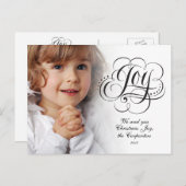 世界のキリスト教クリスマス書道への喜び シーズンポストカード (正面/裏面)