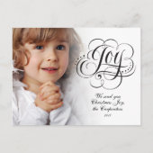 世界のキリスト教クリスマス書道への喜び シーズンポストカード (正面)