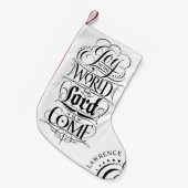 世界のキリスト教徒に喜ぶクリスマスのパーソナライズ スモールクリスマスストッキング (正面 (吊り時))