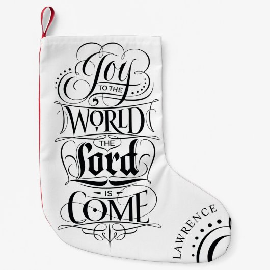 世界のキリスト教徒に喜ぶクリスマスのパーソナライズ スモールクリスマスストッキング (正面)