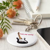 世界のキーチェーンをロック キーホルダー (側面)