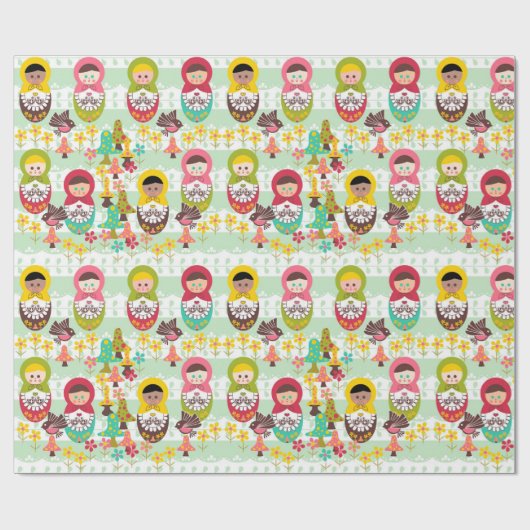 世界のギフト用包装紙のまわりの単一性 ラッピングペーパー (フラット)