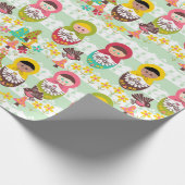 世界のギフト用包装紙のまわりの単一性 ラッピングペーパー (角)