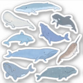 世界のクジラ シール (正面)