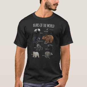 世界のクマPanda Polar Grizzly Black Cute Tシャツ