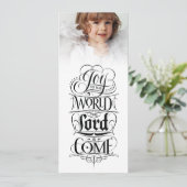 世界のクリスチャンカスタマイズスクリスマスへの喜び シーズンカード (スタンド正面)