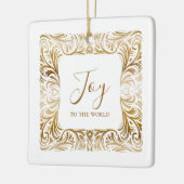 世界のクリスマスにパーソナライズされた喜びエレガントを セラミックオーナメント (左)
