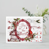 世界のクリスマスに喜び 箔シーズンカード (立ち正面)