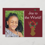 世界のクリスマスに美しい喜び シーズンカード (正面/裏面)