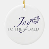 世界のクリスマスのオーナメントへの喜び セラミックオーナメント (裏面)