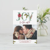 世界のクリスマスの休日の写真カードへの喜び シーズンカード (スタンド正面)