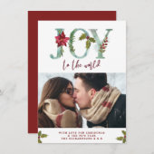 世界のクリスマスの休日の写真カードへの喜び シーズンカード (正面/裏面)