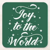 世界のクリスマスの喜び スクエアペーパーコースター (正面)