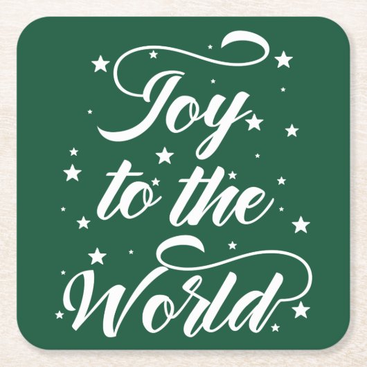 世界のクリスマスの喜び スクエアペーパーコースター (正面)