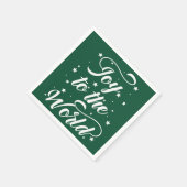 世界のクリスマスの喜び スタンダードカクテルナプキン (角)