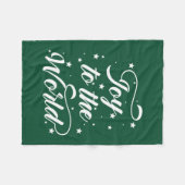 世界のクリスマスの喜び フリースブランケット (正面(横))