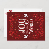 世界のクリスマスの郵便はがきへの喜び シーズンポストカード (正面/裏面)