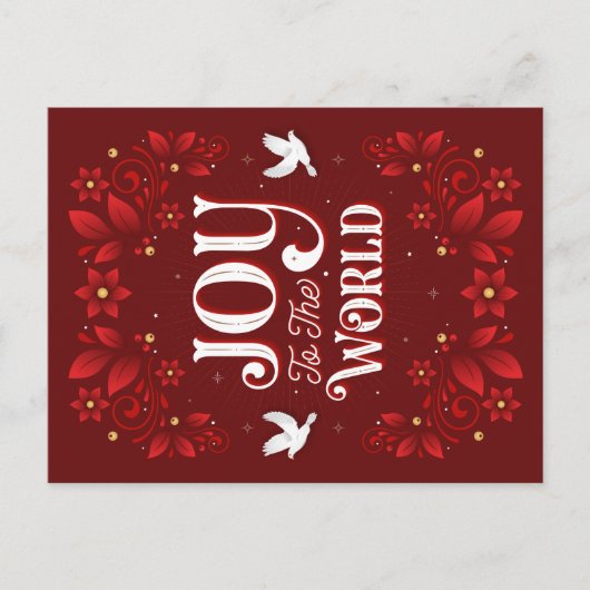 世界のクリスマスの郵便はがきへの喜び シーズンポストカード (正面)