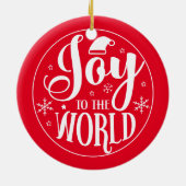 世界のクリスマスの飾り付けに喜ぶ セラミックオーナメント (裏面)