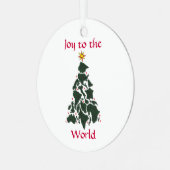 世界のクリスマスの飾り付けに喜ぶ メタルオーナメント (正面左)