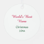 世界のクリスマスの飾り付けに喜ぶ メタルオーナメント (裏面)