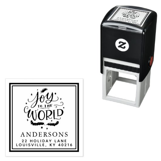 世界のクリスマスアドレスへの喜び セルフインキングスタンプ (インサイチュ)