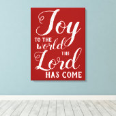 世界のクリスマスウォールの装飾に喜び キャンバスプリント (インサイチュ (ウッドフロア))