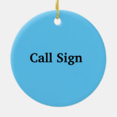 世界のクリスマスオーナメントを取り巻くハムラジオ セラミックオーナメント (裏面)