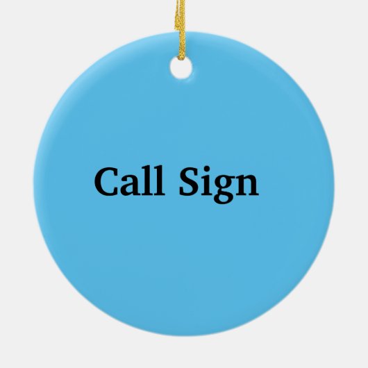 世界のクリスマスオーナメントを取り巻くハムラジオ セラミックオーナメント (裏面)